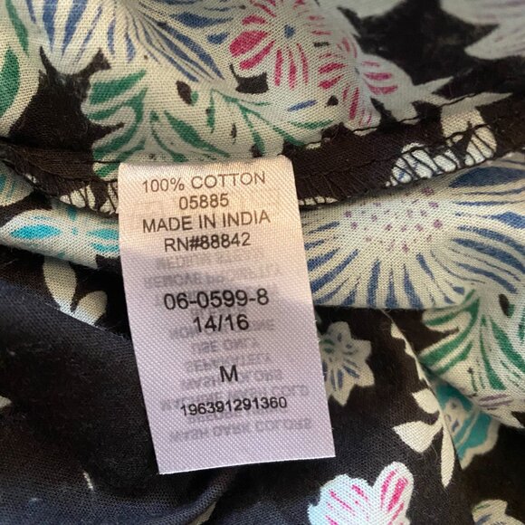 ONLY NECESSITIES SHORT SLEEVE MAXI LOUNGE DRESS BLACK FLORAL PRINT, NWT SZ14/16 - Picture 6 of 6